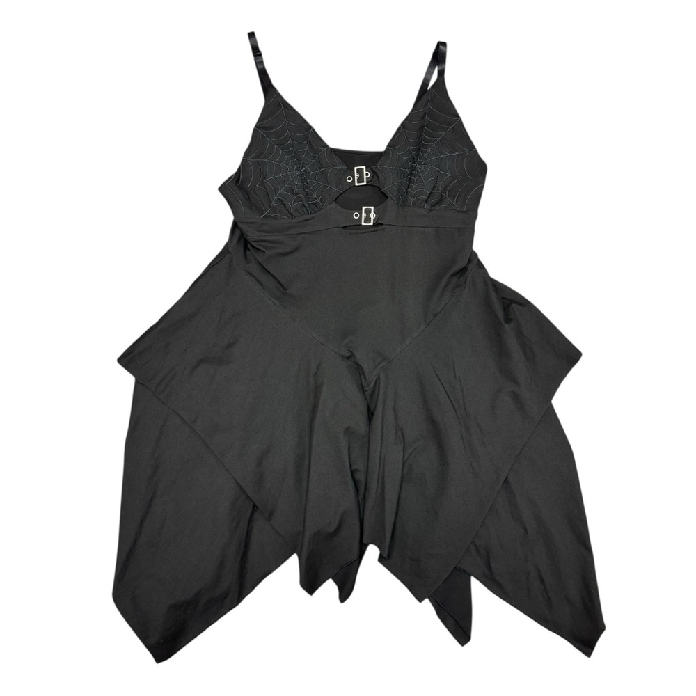 Forest Ink Venom Sleeveless Mini Dress Stretchy Spider Web Black 3XL Plus Size - Picture 6 of 12